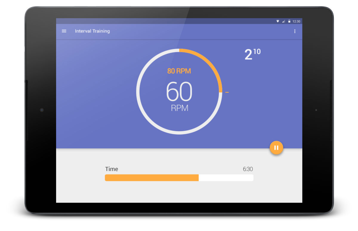 тренировку интервала Велотренажер приложение Vescape