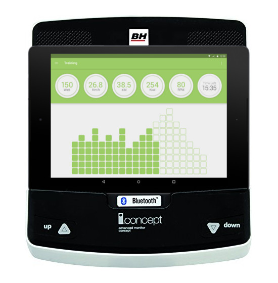 BH Fitness Ergometer mit iPad oder Tablet und der Vescape App