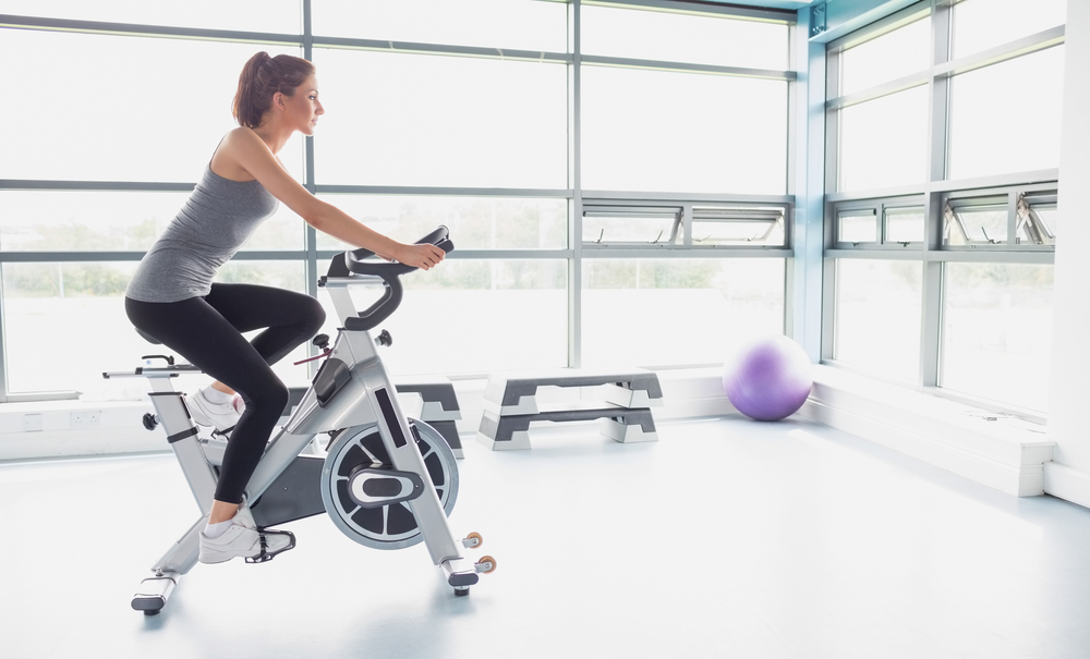 Exercise on a stationary bike